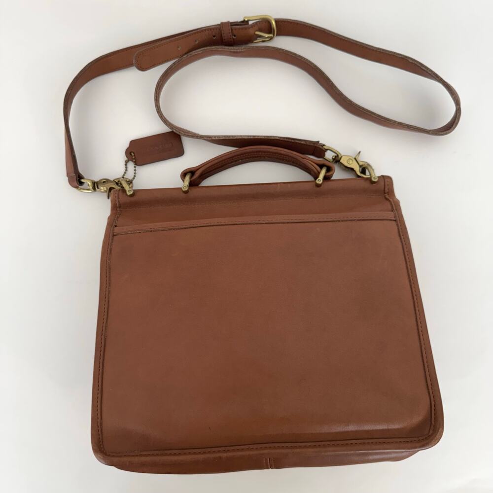 Coach Willis Vintage Top Handle Leather Satchel Crossbody Bag 9927 British Tan - Picture 10 of 15